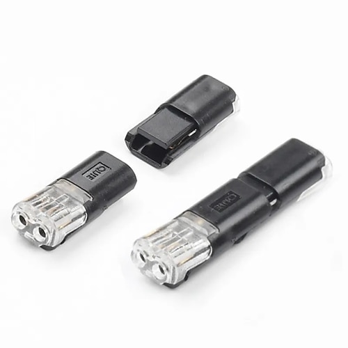 10 Stück Schnellsteck- und -trenn-Drahtverbinder, Spleißkabel, Crimp-Anschluss, Drahtverkabelung, LED-Auto-Steckverbinder, 18–22 AWG, abziehbarer, lötfreier Schnell-Drahtverbinder, Dual-Draht-Steck- Image