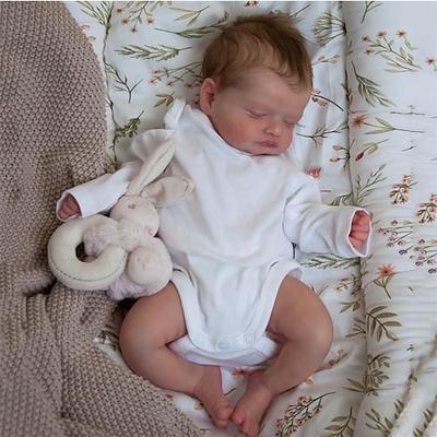 18-Zoll-Neugeborenen-Puppe Rosalie, Premium-Make-up, handgefertigte 3D-Haut, hochwertige Sammlerkunstpuppe Image
