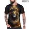 Herren Grafik Tiermotiv Löwe T Shirt T-Shirt Kurzarm T-Shirt 3D-Druck Rundhalsausschnitt Hemd Vintage Mode Designer Outdoor Lässig Täglich Gelb Blau Grün Frühling Sommer Bekleidung S M L XL 2XL 3XL