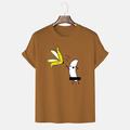 Banane Wein Schwarz Weiß Hemd T Shirt Herren Grafik Baumwollmischung Hemd Brautkleider schlicht Neuheit Hemd Kurzarm Bequemes T-Shirt Urlaub Sommer Modedesigner-Kleidung S M L XL XXL XXXL