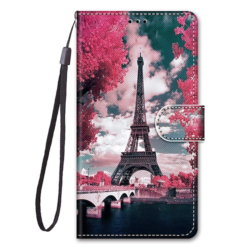 Handy Hülle Handyhüllen Für Samsung Galaxy S25 S24 S23 S22 S21 FE S21 Ultra Plus A34 A54 S20 A32 Brieftaschenhülle Mit Ständer Flip Geldbörse Landschaft TPU PU-Leder Image