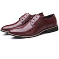 Herren Outdoor Derby-Schuhe Abendschuhe Geschäftlich Klassisch Brautkleider schlicht Hochzeit Täglich Büro Karriere Mikrofaser Wein Schwarz Blau Sommer Frühling