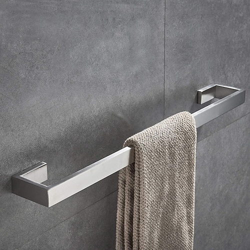 Handtuchhalter Wandmontierter Handtuchhalter aus Edelstahl 304 Badezimmerregal Moderner Stil Handtuchhalter 50 cm / 60 cm (schwarz / gebürstetes Nickel / Chrom) Image