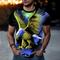 Herren Tiermotiv Adler T Shirt Kurzarm T-Shirt 3D-Druck Rundhalsausschnitt Hemd Sport Mode Sportbekleidung Outdoor Urlaub Straße Gelb Blau Staubiges Blau Sommer Frühling Bekleidung S M L XL XXL XXXL