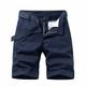 Herren Cargo Shorts Kurze Hosen Chino Bermuda Shorts Bermudas Arbeitsshorts Tasche Glatt Komfort Atmungsaktiv Knielänge Outdoor Casual Täglich Baumwollmischung Modisch Strassenmode Schwarz Wein