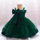 kinderkleidung Mädchen Kleid Einfarbig Blume Kurzarm Party Täglich Bestickt Schleife Kuschelig Prinzessin Polyester Midi Kleid mit Blumenstickerei Skater-Kleid Tüll-Kleid Sommer Frühling 2-8 Jahre