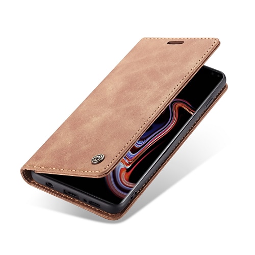 Handy Hülle Handyhüllen Für Samsung Galaxy S23 S22 S21 FE S21 Ultra Plus A54 A53 A13 A23 S20 A52 Brieftaschenhülle Mit Ständer Magnetischer Flip Stoßfest Einfarbig PU-Leder Image