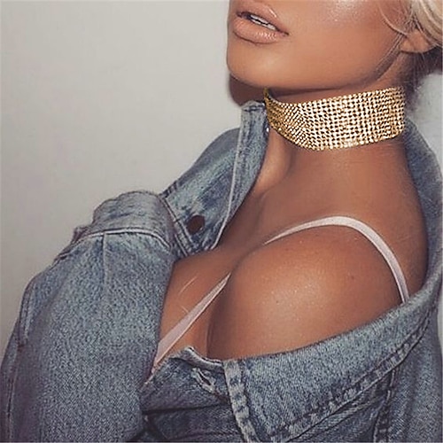 Metallisch Glitzern Halskette Disco Kostüm Damen Party Club Pride Parade Erwachsene Halskette Ganzjahres