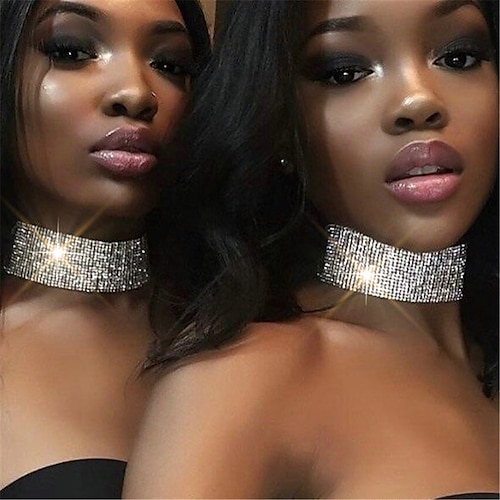 Metallisch Glitzern Halskette Disco Kostüm Damen Party Club Pride Parade Erwachsene Halskette Ganzjahres