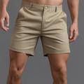 Herren Shorts Kurze Hosen Chino Bermuda Shorts Bermudas Arbeitsshorts Tasche Glatt Komfort Atmungsaktiv Kurz Sports Outdoor Täglich Stilvoll Casual / sportlich Schwarz Weiß Mikro-elastisch