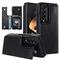 Handyhülle für Samsung Galaxy Z Fold 6 Z Fold 5 Z Fold 4 Z Fold 3 Leder mit Kartenhalter Kickstand Einfarbig PC PU-Leder