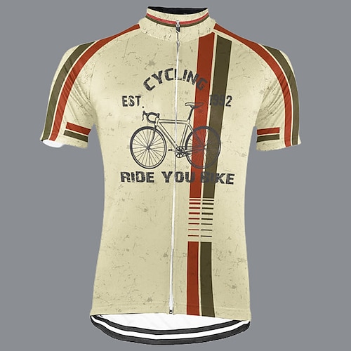 Herren Radtrikot Grafik Lustig Kurzarm Fahhrad Trikot Oberteil mit 3 Gesäßtaschen Mountainbike MTB Straßenradsport Schnelltrocknend Reflektierende Streifen Rückentasche Feuchtigkeitsableitend Sport Image