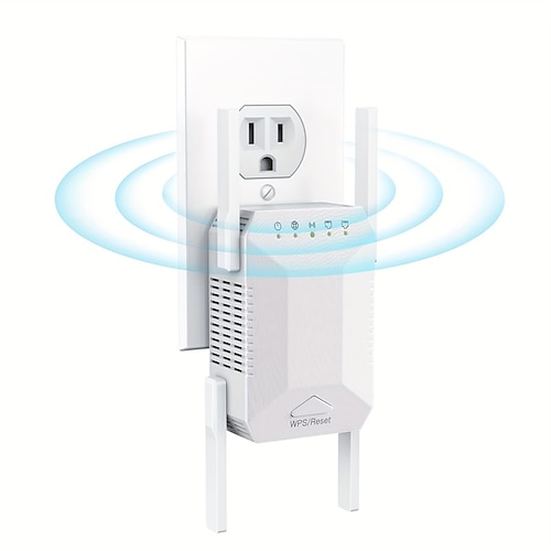 WLAN-Extender 1200 Mbit/s 2,4 G/5 G Dualband-Wireless-Internet-WLAN-Repeater/Router/AP-Signalverstärker für Zuhause, Extender und Signalverstärker mit größerer Reichweite Image
