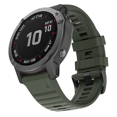 Uhrenarmband für Garmin Fenix 7X Pro 6X 5X Plus Epix Pro 51mm Tactix 7 Amoled Instinct 2X Quatix Enduro Descent Mk2i Mk2 26mm Silikon Ersatz Gurt 26mm Sportarmband Armband Image