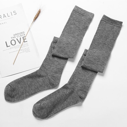 Lange Damensocken, koreanische Overknee-Socken, gestreifte Mid-Tube-Socken mit zwei Stegen, Studenten-Skateboard-Fußballsocken, Schulanfang, College-Studentin Image