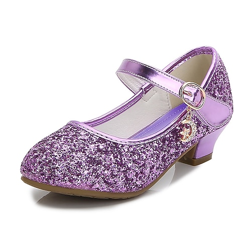 Mädchen Absätze Glitzer Prinzessin Schuhe PU Glitzer Kristall Pailletten Juwelen Kleinkind (9m-4ys) Kleine Kinder (4-7 Jahre) Große Kinder (ab 7 Jahren) Party Abend Paillette Purpur Rot Blau Herbst Image
