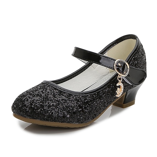 Mädchen Absätze Glitzer Prinzessin Schuhe PU Glitzer Kristall Pailletten Juwelen Kleinkind (9m-4ys) Kleine Kinder (4-7 Jahre) Große Kinder (ab 7 Jahren) Party Abend Paillette Purpur Rot Blau Herbst