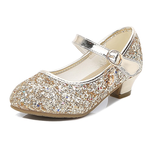 Mädchen Absätze Glitzer Prinzessin Schuhe PU Glitzer Kristall Pailletten Juwelen Kleinkind (9m-4ys) Kleine Kinder (4-7 Jahre) Große Kinder (ab 7 Jahren) Party Abend Paillette Purpur Rot Blau Herbst