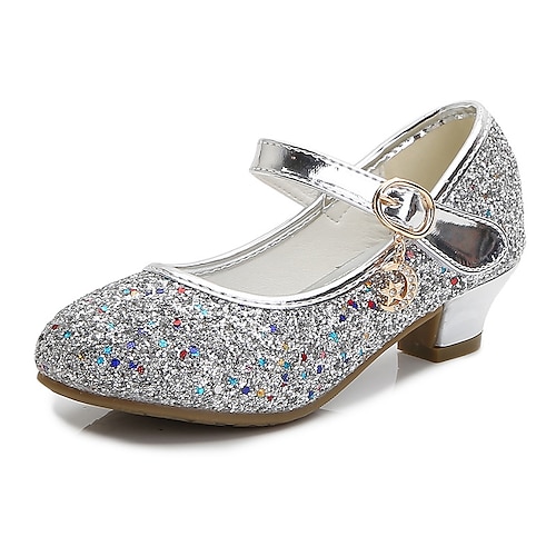 Mädchen Absätze Glitzer Prinzessin Schuhe PU Glitzer Kristall Pailletten Juwelen Kleinkind (9m-4ys) Kleine Kinder (4-7 Jahre) Große Kinder (ab 7 Jahren) Party Abend Paillette Purpur Rot Blau Herbst