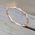 Diamant Twist Ring Paar Ring einfache Mode Damenschmuck