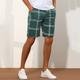 Herren Shorts Kurze Hosen Chino Bermuda Shorts Bermudas Arbeitsshorts Tasche Gerade geschnitten Schottenstoff Kariert Komfort Kurz Formal Arbeit Casual Strassenmode Stilvoll Schwarz Braun