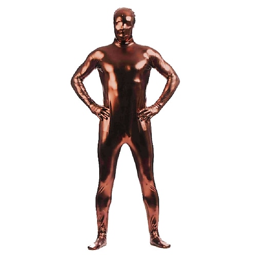 Glänzende Zentai-Anzüge Cosplay Kostüm Catsuit Karnevalskostüm Ganzkörperanzug Herren Damen Sex Sexy Kostüm Einfarbig Elasthan Latex Kostüm für Halloween Erwachsene