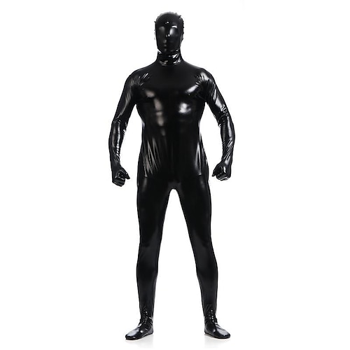 Glänzende Zentai-Anzüge Cosplay Kostüm Catsuit Karnevalskostüm Ganzkörperanzug Herren Damen Sex Sexy Kostüm Einfarbig Elasthan Latex Kostüm für Halloween Erwachsene