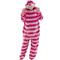 Erwachsene Gestreift Onesie-Kostüm Faschingskostüme Katze Cheshire Katze Pyjamas-Einteiler Kigurumi-Pyjamas Pyjamas Lustiges Kostüm Für Herren und Damen Karneval Karikatur