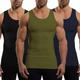 Herren 3er Pack Tank Top Weste Top Unterhemd ärmelloses Shirt einfarbig Rundhalsausschnitt Outdoor Ausgehen ärmellos 3-teilig Bekleidung Bekleidung Modedesigner Muskel