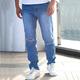 Herren Jeans Hose Hosen Taste Tasche Zerrissen Glatt Komfort Atmungsaktiv Outdoor Täglich Ausgehen Modisch Brautkleider schlicht Blau