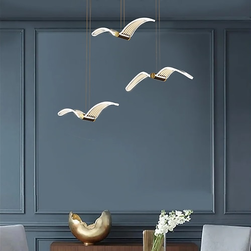 LED-Pendelleuchten Küche dimmbar Acrylbeleuchtung 40cm 1/3/4-Licht modernes Bauernhaus Foyer Eingangsbereich Leuchten Decke hängend Globus über Tisch 110-240V Image