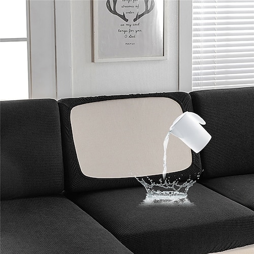 wasserdichte Sofabezüge, Sofa-Sitzkissenbezug für Hunde und Haustiere, Sofabezug für Zweisitzer, burgunderrot, L-Form, 3-Sitzer, Sessel, waschbarer, langlebiger Sofaschutz Image