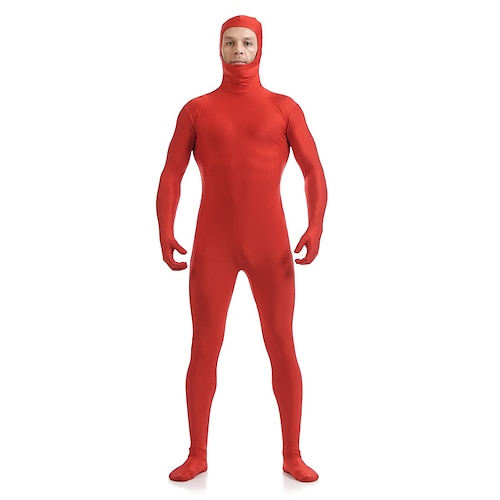 Zentai-Anzüge Ganzkörperanzug Ganzkörperanzug Karnevalskostüm Ganzkörperanzug Herren Damen Sex Einfarbig Elasthan Lycra Kostüm für Halloween Erwachsene Image
