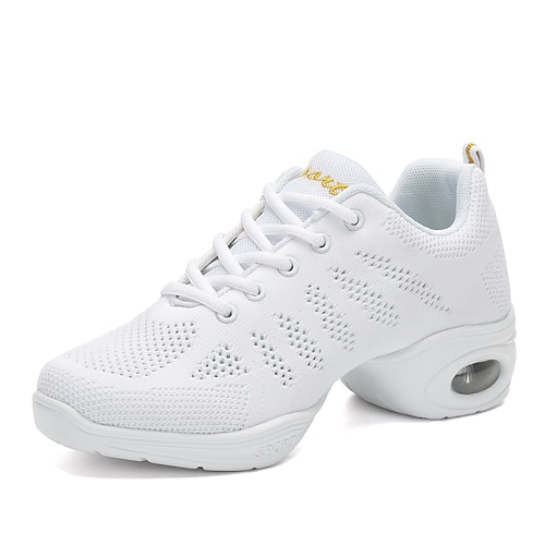 Schwarze Damen-Sneaker aus Strick mit dicker, gepolsterter Sohle, leichte, atmungsaktive Mesh-Schuhe, bequeme Plateau-Sportschuhe für Freizeit, Alltag, Reisen und Streetstyle
