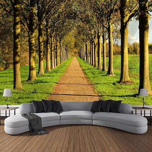 Wandteppich Herbst Wald Landschaft Tapisserie Wandkunst große Tapisserie Wanddekoration Fotografie Hintergrund Decke Vorhang Home Schlafzimmer Wohnzimmer Dekoration Wandtuch XXL Natur Image