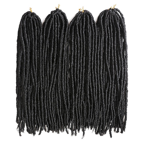 Faux Locs Dreadlocks Nu Locs Box Zöpfe Synthetische Haare Geflochtenes Haar 24 Wurzeln / Packung Image
