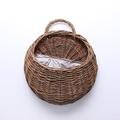 wandbehang blumenkorb dekoration gewebter korb strohkorb weidenblumentopf rattan korb pflanze rattan wandbehang blumenkorb großhandel