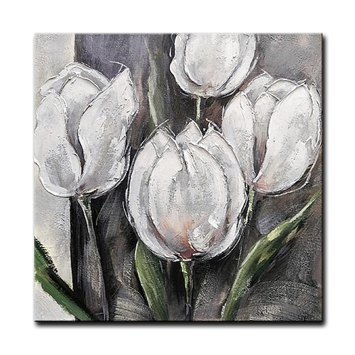 Mintura handgefertigte Blumen-Ölgemälde auf Leinwand, Wandkunst, Dekoration, modernes abstraktes Bild für Wohnkultur, gerolltes, rahmenloses, ungedehntes Gemälde Image