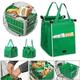 verdickte grüne supermarktwagen einkaufstasche aufbewahrungstasche stoffbeutel vlies handtasche tv produkt grab bag