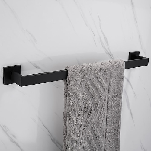 Handtuchstange Edelstahl Badezimmerregal galvanisiert neues Design Badezimmer Einzelstange Wandmontage 1pc verchromt und lackiert Image