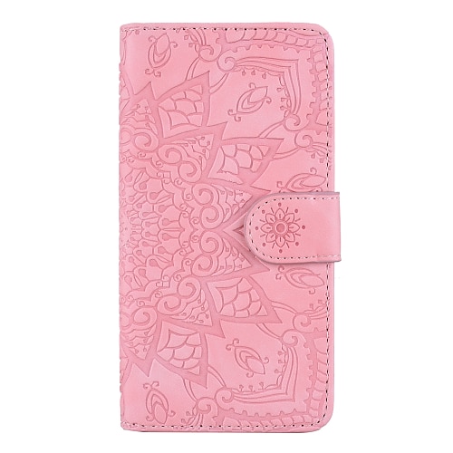 Handy Hülle Handyhüllen Für Samsung Galaxy S25 S24 S23 S22 S21 FE S21 Ultra Plus A14 A54 S20 A32 Brieftaschenhülle Mit Ständer Geldbörse Kartenhalter Blume Blume / Blumenmuster PU-Leder Image