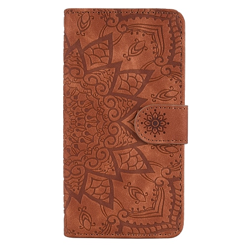 Handy Hülle Handyhüllen Für Samsung Galaxy S25 S24 S23 S22 S21 FE S21 Ultra Plus A14 A54 S20 A32 Brieftaschenhülle Mit Ständer Geldbörse Kartenhalter Blume Blume / Blumenmuster PU-Leder Image