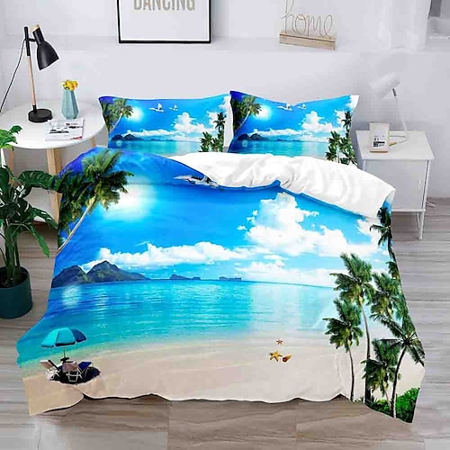 3D-Bettwäsche mit Wirbel-Print, Bettbezug, Bettwäsche-Set, Bettbezug mit 1 bedruckten Bettbezug oder Tagesdecke, 2 Kissenbezügen für Doppelbett/Queensize/Kingsize Image