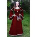 Klassisch Zeitlos Mittelalterlich Cocktailkleid Vintage-Kleid Kleid Tunikakleid Ballkleid Knöchellänge Vikinger Outlander Übergrössen Elfen Damen Weiblich Rundhalsausschnitt Halloween Erwachsene