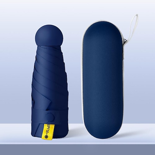 Reise-Sonnenschirm – automatisches Öffnen/Schließen, leicht und tragbar, robuster, wasserdichter Faltsonnenschirm mit UV-Schutz für Sonne und Regen – für Männer und Frauen Image