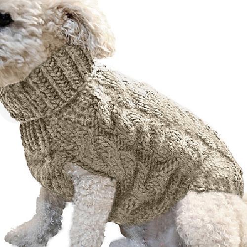 Hundemantel, Nmch Pullover für kleine Hunde, gestrickt, für Haustiere, Katzen, Hundepullover, warmes Hunde-Sweatshirt, Hunde-Winterkleidung, Kätzchen, Welpen, Rollkragenpullover, Hundepullover (blau, Image