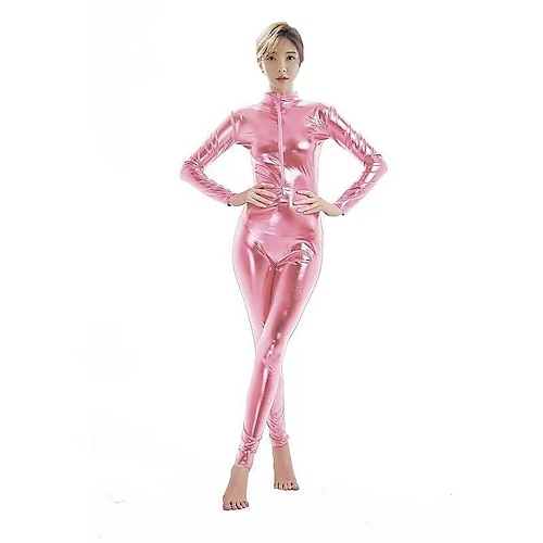 Zentai-Anzüge Cosplay Kostüm Catsuit Karnevalskostüm Ganzkörperanzug Herren Damen Sex Sexy Kostüm Einfarbig Latex Elasthan Lycra Kostüm für Halloween Karneval Maskerade Erwachsene Image