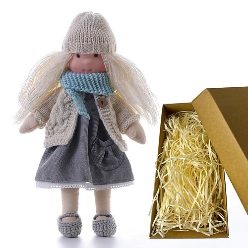 Waldorfpuppe mit Baumwollkörper, Künstlerpuppe, handgefertigte Mini-Anziehpuppe, DIY-Halloween-Geschenkbox, Verpackung, Segen (ausgenommen Kleintierzubehör) für Weihnachtsgeschenke Image