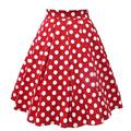 Elegant Polka-Dot Klassisch Retro Vintage 1950s Rock Ein Linienrock Minirock Schaukelrock Damen Karneval Alltagskleidung Urlaub Rock