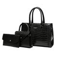 Damen Handtasche Taschen-Set PU-Leder B¨¹ro Täglich Reißverschluss Hohe Kapazität Geometrisch Wein Schwarz Braun